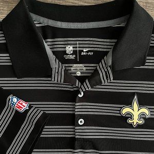 NIKE NFL New Orleans Saints Football Dri-Fit Performance Polo